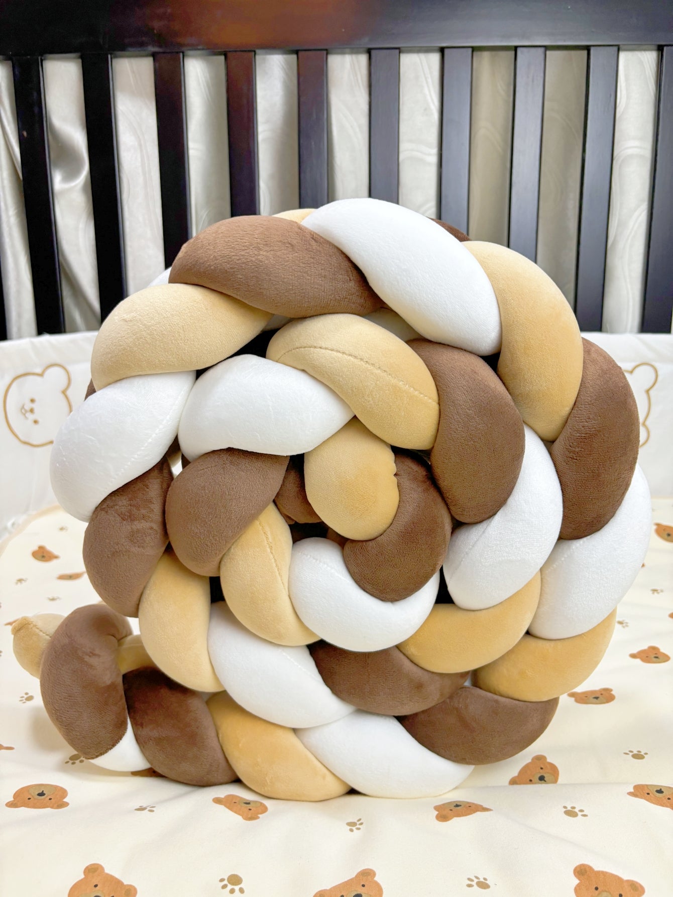 tour de lit tresse caramel choco