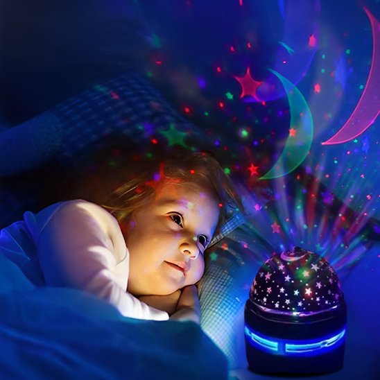 Veilleuse bébé projection plafond activation imagination