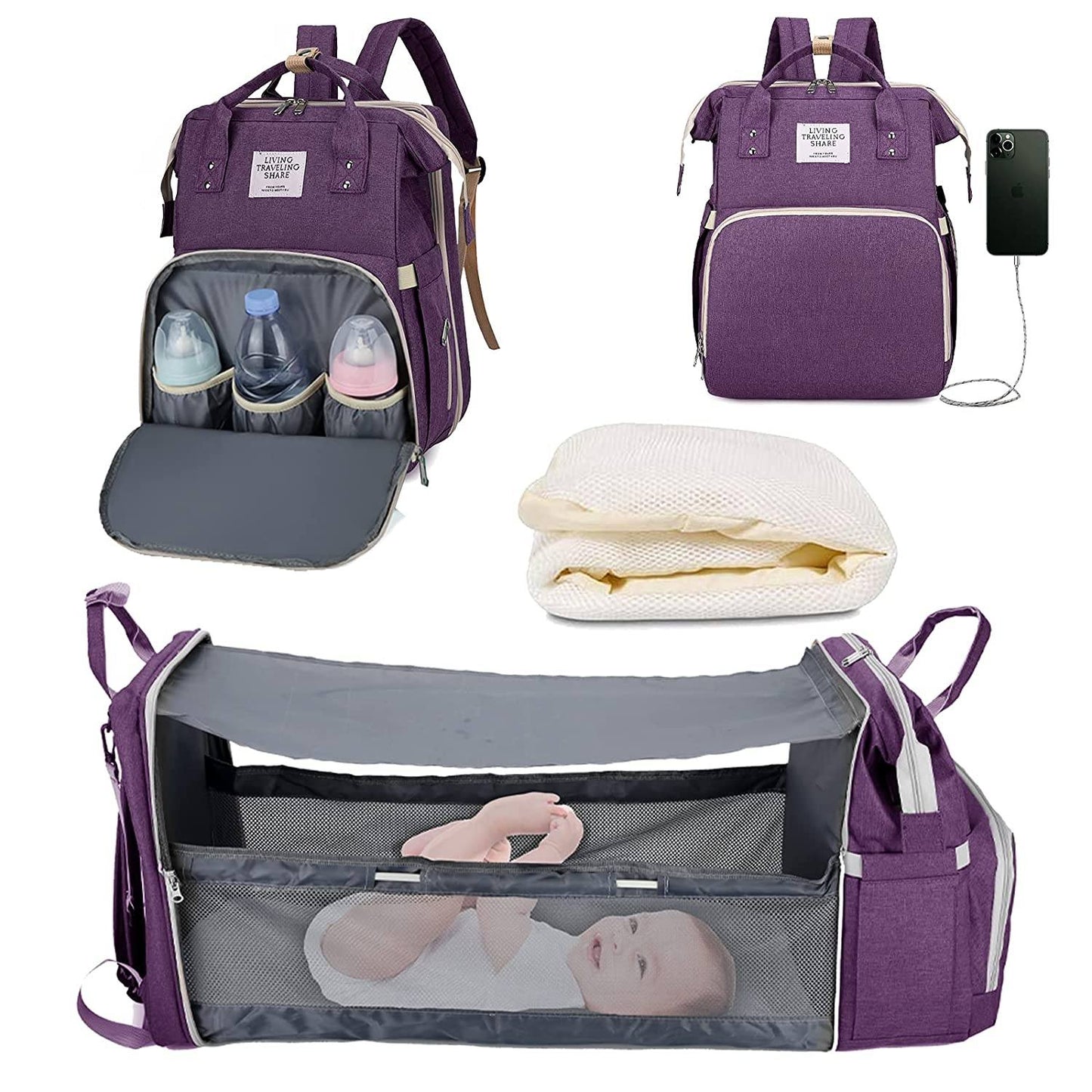 Sac à langer portatif | Berceau de voyage BabyNappy™ - Bébé Dans L'âme