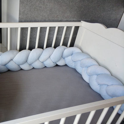 Tour de lit tressé | Velours Bleu Ciel