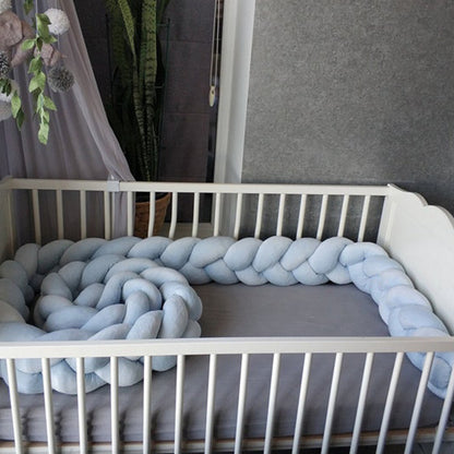 Tour de lit tressé | Velours Bleu Ciel