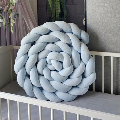 Tour de lit tressé | Velours Bleu Ciel
