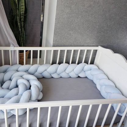 Tour de lit tressé | Velours Bleu Ciel