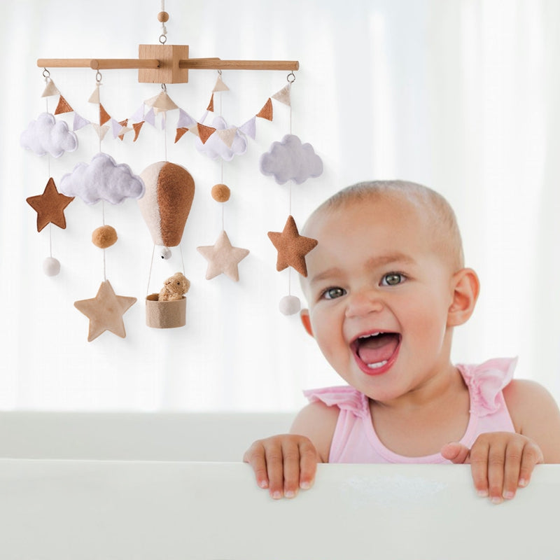 MOBILE POUR LIT BEBE | OURSON MONTGOLFIERE™