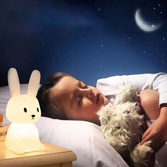 Bebe Veilleuse lapin clair de lune