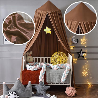 ciel de lit marron face diamètre