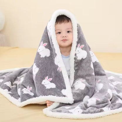 Couverture bebe flanelle lapin