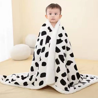 Couverture bebe flanelle tache vache