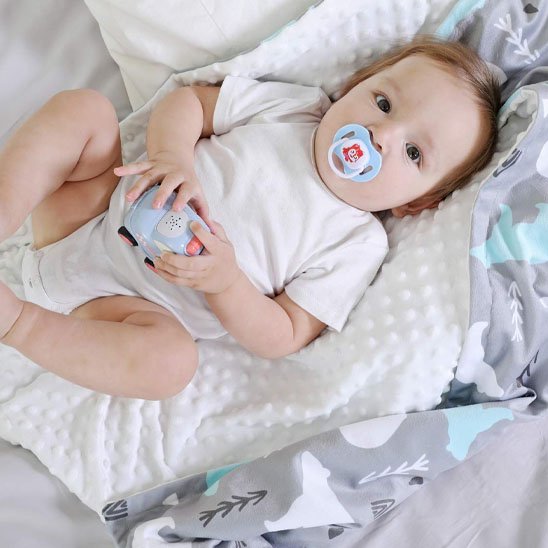 Couverture bébé motifs imprimés ma tétine