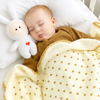 Couverture bébé polaire sieste avec lapin