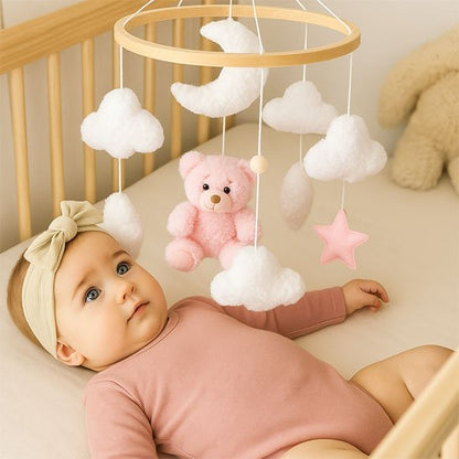 Mobile bébé ourson rose c'est joli