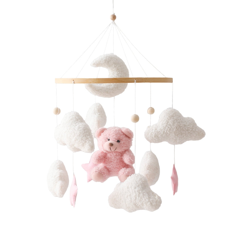 Mobile bébé ourson rose 