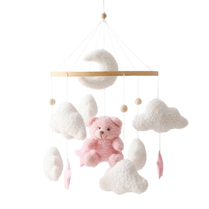 Mobile bébé ourson rose 