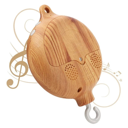 mobile musical bébé bois