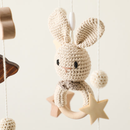 mobile musical lapinou crochet