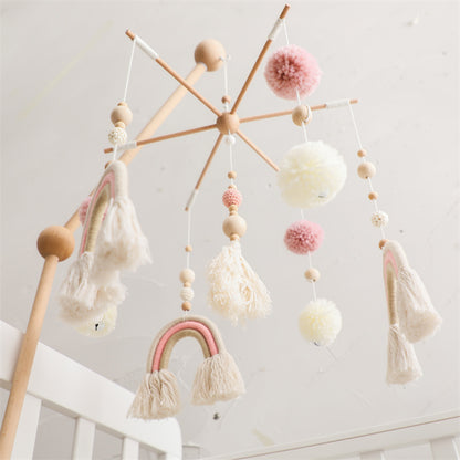 mobile pour bébé macramé vue dessous