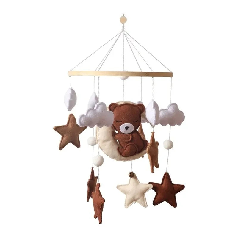 mobile pour lit bébé marron