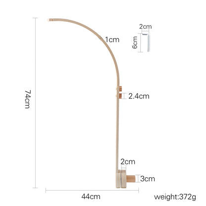 mobile pour lit bébé support en bois arqué