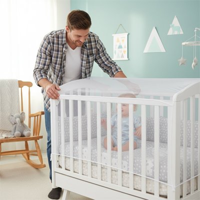 Moustiquaire bébé lit papa
