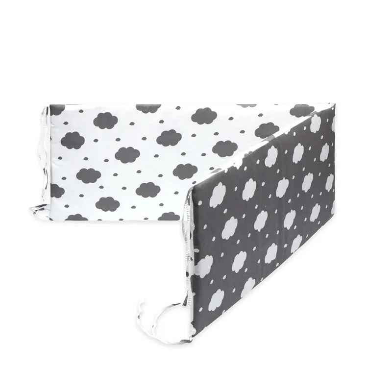 tour de lit bebe blanc gris nuage seul