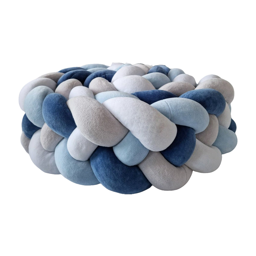 tour de lit bébé brins bleu enroulé solo