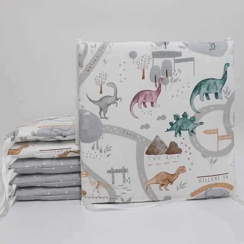 tour de lit bebe dinos pastel