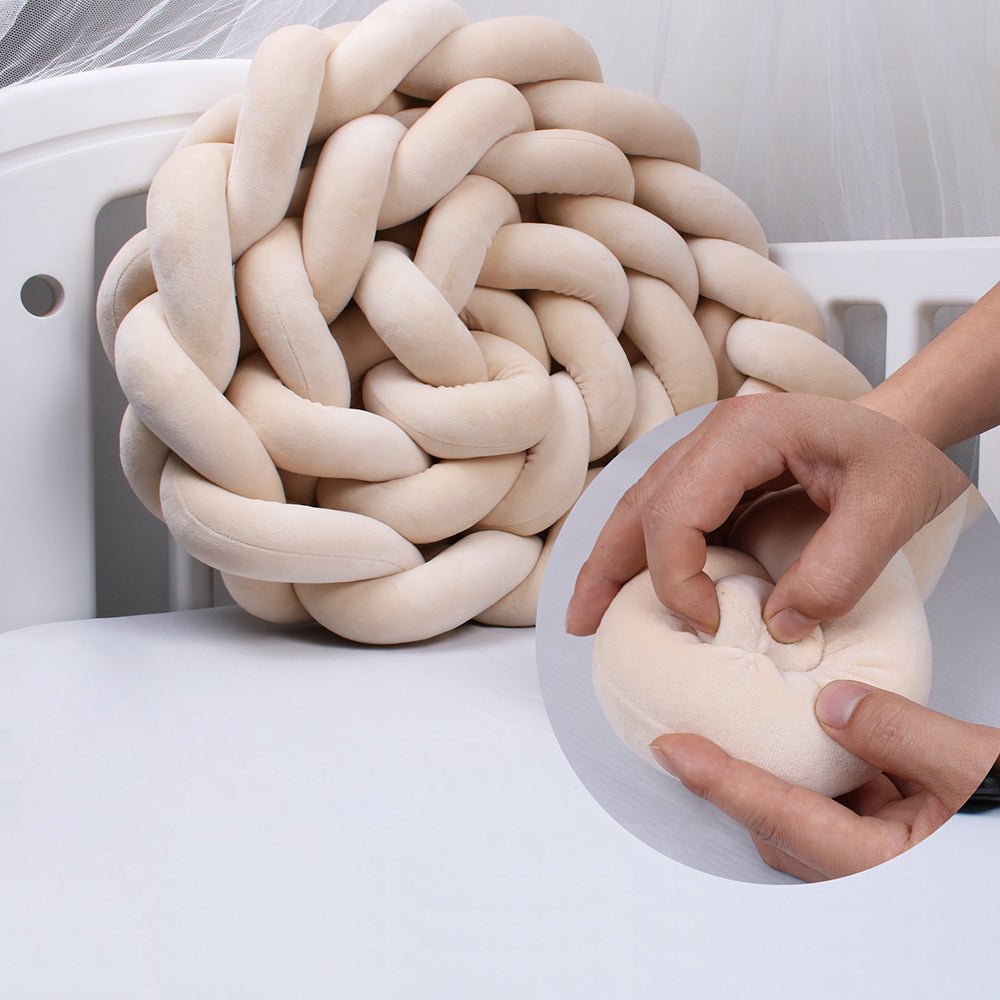 tour de lit tressé beige finition main