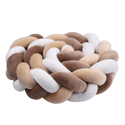 tour de lit tresse trois chocolats roulé