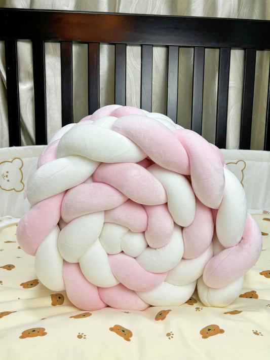 tresse de lit 3m blanc rose 6brins enroulé