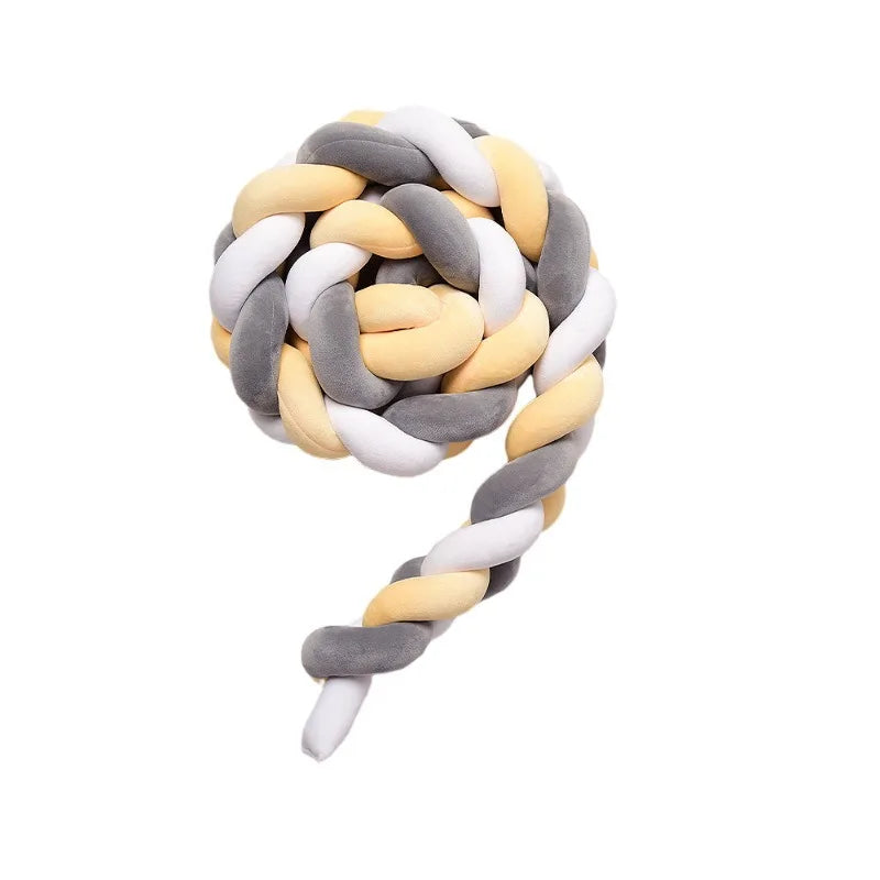 tresse de lit 4m blanc gris jaune escargot