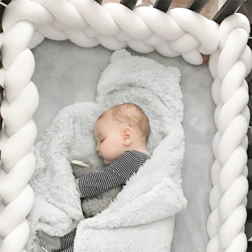 tresse de lit bébé blanc quatre brins sieste