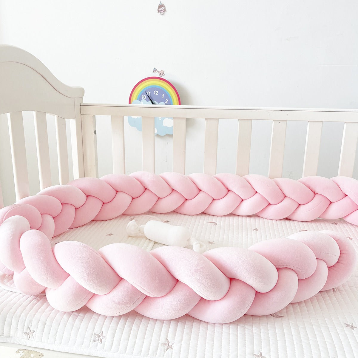 tresse de lit bébé rose seule