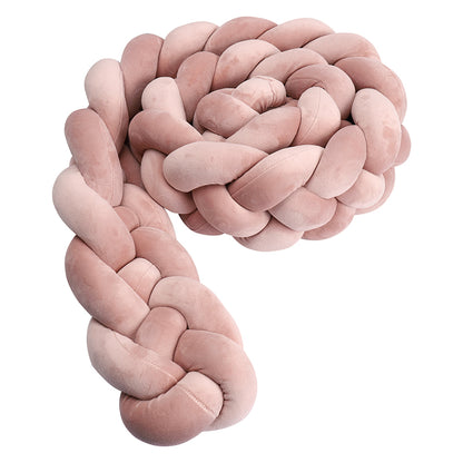 tresse de lit bébé vieux rose enroulé