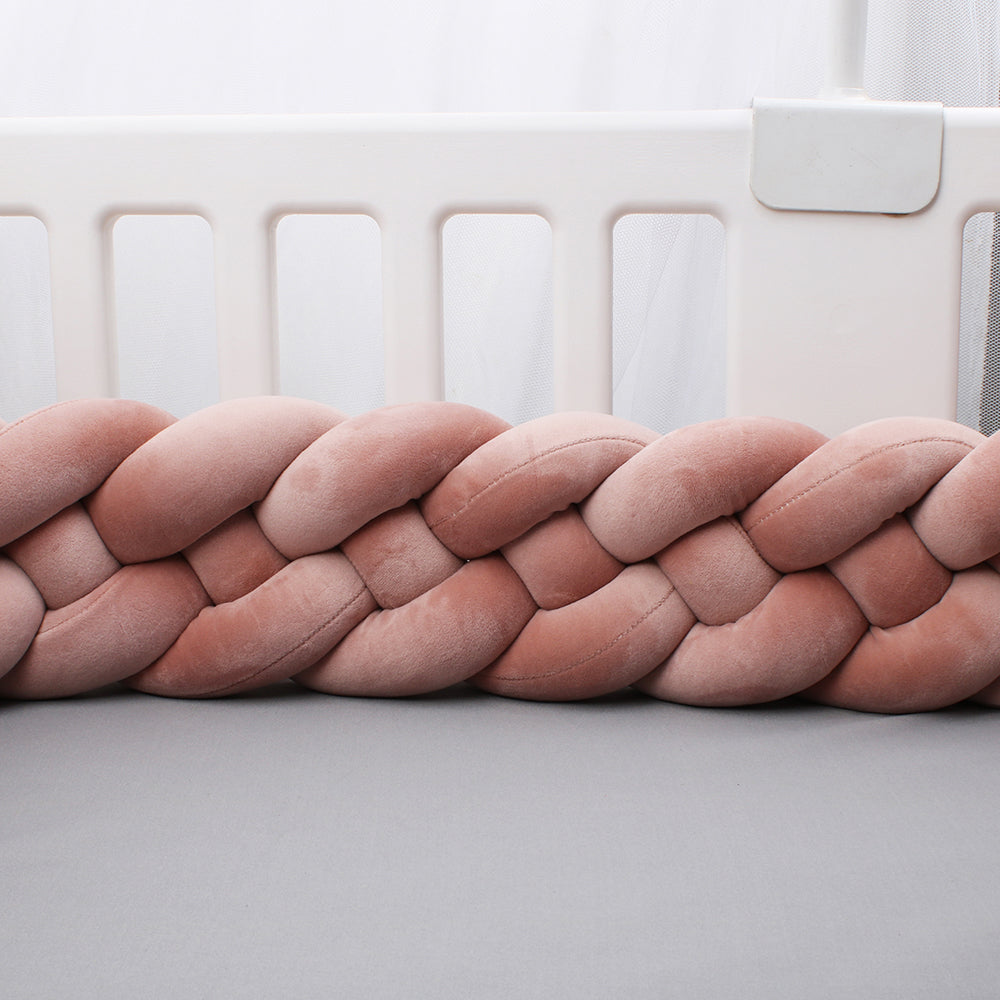 tresse de lit bébé vieux rose seul