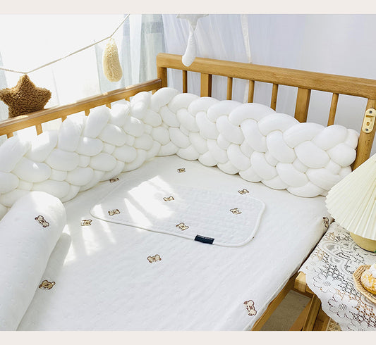 tresse de lit cabane 6 brins blanche lit déco