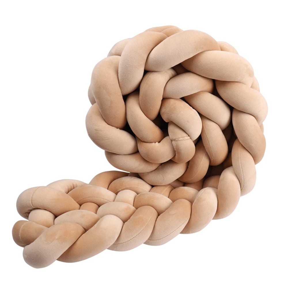 tresse tour de lit 6 brins beige roulé