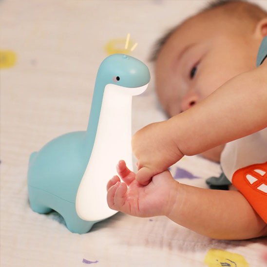 Veilleuse bébé dino bleu