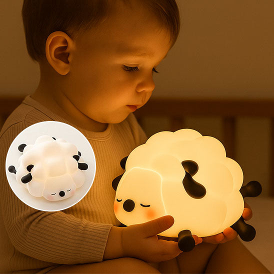 veilleuse bébé mouton frère dort