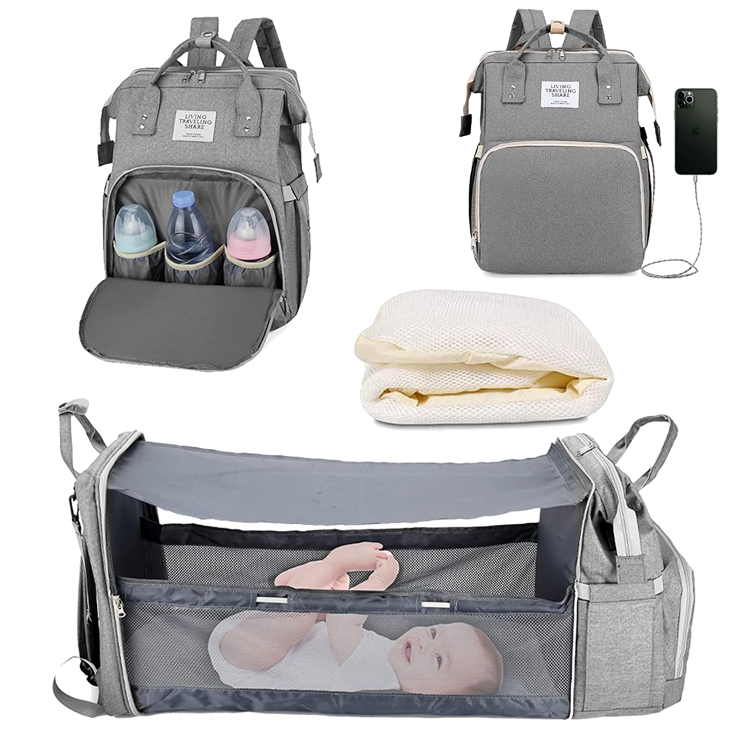 Sac à langer portatif | Berceau de voyage BabyNappy™ - Bébé Dans L'âme